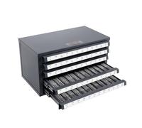 VEVOR Gabinete dispensador de grifo, gabinete organizador de grifos de cinco cajones para #2-56-#12-28, gabinete organizador de grifos de acero con etiquetas, gabinete apilable de 60 compartimentos