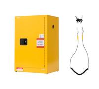 VEVOR Gabinete para Materiales Inflamables, Gabinete Ignífugo 59 x 46 x 90 cm de 49,21 L de Acero Laminado en Frío y Galvanizado con Estante Ajustable para Uso Comercial/Doméstico, Amarillo