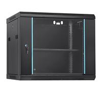 VEVOR Gabinete para servidores de Red Montaje en Pared 9U, 15,5" gabinete en Rack para servidores 200 lbs con Paneles Laterales de Puerta de Vidrio con Cerradura, para Equipos de TI, Dispositivos A/V