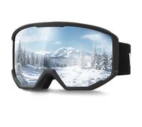 VEVOR Gafas de Esquí con Revestimiento Naranja Cromada, Montura de TPU, Visión 1:1, Doble Ventilación Antivaho y Espuma de Triple Capa, para Snowboard, para Hombres y Mujeres. 180 x 96 x 72 mm
