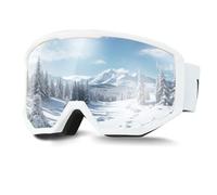 VEVOR Gafas de Esquí con Revestimiento, Rosa, para Snowboard, con Montura de TPU, Doble Ventilación Antivaho y Espuma de Triple Capa, para Motonieve, para Hombres y Mujeres, 180 x 96 x 72 mm