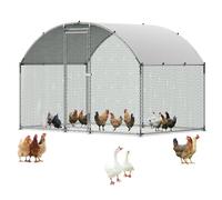 VEVOR Gallinero de Metal 3 x 2 x 2 m, Corral Grande para Gallinas con Cubierta, Cerramiento de Gallinero con Techo Abuhardillado y Cerradura de Seguridad para Patos, Conejos y Aves de Corral