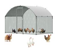 VEVOR Gallinero de Metal 3 x 2 x 2 m, Corral Grande para Gallinas con Cubierta, Cerramiento de Gallinero con Techo Abuhardillado y Cerradura de Seguridad para Patos, Conejos y Aves de Corral
