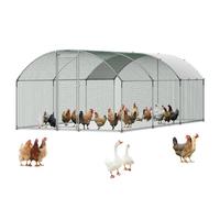 VEVOR Gallinero de Metal 3 x 6 x 2 m, Corral Grande para Gallinas con Cubierta, Cerramiento de Gallinero con Techo abuhardillado y Cerradura de Seguridad para Patos, Conejos y Aves de Corral