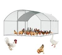VEVOR Gallinero Grande de Metal, Gallinero para Patio con Cubierta Impermeable, Gallinero con Techo con Cerradura de Seguridad para Exteriores y Patio Trasero, Jaula para Patos, 3 x 3,93 x 1,99 m