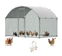 VEVOR Gallinero de Metal 3 x 2 x 2 m, Corral Grande para Gallinas con Cubierta, Cerramiento de Gallinero con Techo Abuhardillado y Cerradura de Seguridad para Patos, Conejos y Aves de Corral