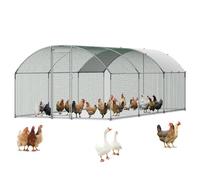 VEVOR Gallinero para Exterior Grande de 3 x 6 x 2 m Caseta para Gallinas | Corral para Pollos Patos Ganso, Compatible con Campo Granja, con Techo Semicircular, Cubierta Impermeable, Acero Galvanizado