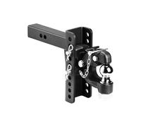 VEVOR Gancho de Enganche Ajustable 9070 kg, Enganche para Receptor de 2", se Adapta a Anillos de Luneta de 2,5"-3", Elevación y Caída de 6 Pulgadas, Revestimiento de Polvo Negro, para Remolques