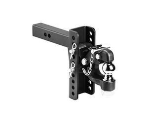 VEVOR Gancho de Enganche Ajustable 9070 kg, Enganche para Receptor de 2", se Adapta a Anillos de Luneta de 2,5"-3", Elevación y Caída de 6 Pulgadas, Revestimiento de Polvo Negro, para Remolques
