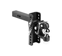 VEVOR Gancho de Enganche Ajustable de 9070 kg para Receptor de 2" Bola de Enganche Combinada de 2-5/16", se Adapta a Anillos de Luneta de 2,5"-3", Caída de 6 Pulgadas, Revestimiento de Polvo Negro