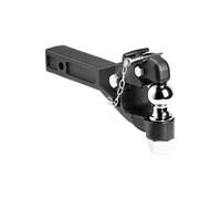 VEVOR Gancho de Remolque de 7256 kg, Gancho de Remolque de 2", Bola de Enganche Combinada de 2 pulgadas, se Adapta a Anillos de Luneta de 2,5"-3", Revestimiento de Polvo Negro, para Remolques