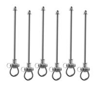 VEVOR Ganchos para Columpio Paquete de 6, Soporte para Columpio con Rodamiento de Agujas Capacidad 385 kg por Unidad con Tornillos y Tuercas para Madera Parques Infantiles Porche Exterior Sillas Yoga