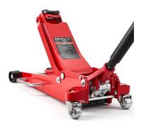 VEVOR Gato de Perfil Bajo Capacidad de 3 t, Gato Hidráulico con Bomba de Elevación Rápida de Pistón Doble, Rango de Elevación 85-515 mm, para Autos Deportivos, SUV, Camionetas, Vehículos, Rojo