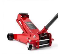 VEVOR Gato de Perfil Bajo Capacidad de 3 t, Gato Hidráulico con Bomba de Elevación Rápida de Un Solo Pistón, Rango de Elevación 130-500 mm, para Autos Deportivos, SUV, Camionetas, Vehículos, Rojo