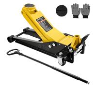 VEVOR Gato de Perfil Bajo Capacidad de 3 t, Gato Hidráulico de Acero con Bomba de Elevación Rápida de Pistón Doble y Adaptador para SUV, Rango de Elevación 75 a 500 mm, para Automóviles, Vehículos