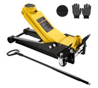 VEVOR Gato de Perfil Bajo Capacidad de 3 t, Gato Hidráulico de Acero con Bomba de Elevación Rápida de Pistón Doble y Adaptador para SUV, Rango de Elevación 75 a 500 mm, para Automóviles, Vehículos