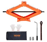 VEVOR Gato de Tijera Carga de 2,5 T Gato de Tijera Profesional de Acero con Rango de Elevación de 95-435 mm Llave para Cambiar Neumáticos y Bolsa de Transporte para Cambio de Neumáticos de Coches SUV
