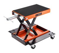 VEVOR Gato de Tijera para Moto Capacidad de 500 kg Elevador de Motocicletas Altura de Elevación 12-39 cm Elevador de Tijera de Acero Plataforma Antideslizante de 37x23 cm para Taller de Mantenimiento