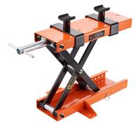 VEVOR Gato de Tijera para Moto Capacidad de 500 kg Elevador de Motocicletas Altura de Elevación 89-338 mm Mesa Elevadora de Moto con Manivela Extraíble para Taller de Mantenimiento de ATV