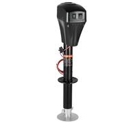 VEVOR Gato Eléctrico para Remolque con Conector de 2 Vías, Manivela Manual y Cubierta Resistente a la Intemperie, Carga de 2267 kg Elevación de 255 - 860 mm, para Remolques, Autocaravanas, Negro