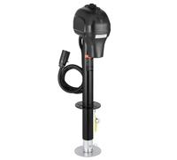 VEVOR Gato Eléctrico para Remolque con Conector de 7 Pines, Manivela Manual y Cubierta Resistente a la Intemperie, Carga de 1588 kg Elevación de 240-815 mm, para Remolques, Autocaravanas, Negro