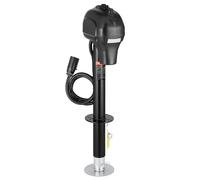 VEVOR Gato Eléctrico para Remolque con Conector de 7 Pines, Manivela Manual y Cubierta Resistente a la Intemperie, Carga de 1588 kg Elevación de 240-815 mm, para Remolques, Autocaravanas, Negro