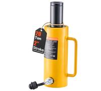VEVOR Gato Hidráulico Carretilla Capacidad de 20 t, Gato Hidráulico para Coche, Carrera del pistón de 100 mm, Altura Total de 202 más 12 mm, para Coche, Furgoneta, Barco, Camión, Caravana