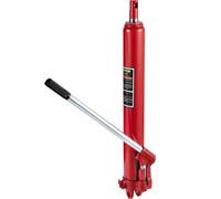 VEVOR Cilindro Hidráulico Largo para Grúa de Taller 3 T Soporte de Motor de Cilindro Hidráulico con Bomba de Pistón Simple y Base de Horquilla Varilla Hidráulica para Motor de Elevación de Cabra, Rojo