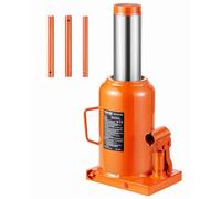 VEVOR Gato Hidráulico de Botella 50 T Manual Gato de Botella Soldado Rango de Elevación de 280-440 mm Mango Largo de 3 Secciones para Automóviles, Reparación de Automóviles, Ingeniería Industrial