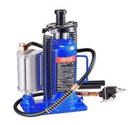 VEVOR Gato Hidráulico de Botella, Capacidad 20 T, Rango de Elevación 260-495 mm, Neumático/Manual, Resistente, Soldado, con Bomba para Automóviles, Camionetas, Vehículos Recreativos, SUV, Azul