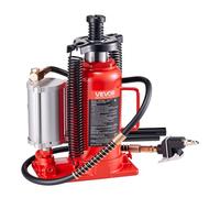 VEVOR Gato Hidráulico de Botella, Capacidad 20 T, Rango de Elevación 260-495 mm, Neumático/Manual, Resistente, Soldado, con Bomba para Automóviles, Camionetas, Vehículos Recreativos, SUV, Rojo