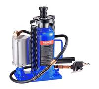 VEVOR Gato Hidráulico de Botella, Capacidad 20 T, Rango de Elevación 260-495 mm, Neumático/Manual, Resistente, Soldado, con Bomba para Automóviles, Camionetas, Vehículos Recreativos, SUV, Azul