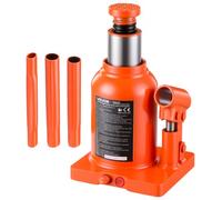 VEVOR Gato Hidráulico de Botella, Carga de 12 t, Elevación de 152-272 mm, con Mango Largo de 3 Secciones, para Camiones Medianos, Vehículos Recreativos, Talleres de Reparación de Automóviles, Naranja