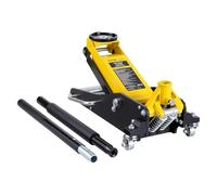 VEVOR Gato Hidráulico de Piso de Perfil bajo de 2 Toneladas, de Aluminio Resistente, para Carreras, con Bomba de Elevación Rápida de Doble Pistón, Rango Elevación de Altura de 80-370 mm(Amarillo)