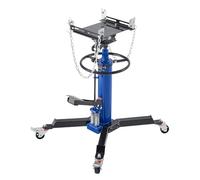 VEVOR Gato Hidráulico de Transmisión, Capacidad de Elevación 600 kg, con Pedal y Caja de Cambios Telescópica Doble, Altura de Elevación 88-176 cm, a Garaje/Taller, Azul, 735 x 625 x 970-1855 mm