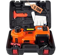 VEVOR Gato Hidráulico Eléctrico 5T 12V Elevador Automático de Coche 155-450 mm Gato Elevador con Luz LED Inflador de Neumáticos Set de Recuperación en Carretera Desmontadora de Neumáticos SUV Berlina