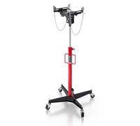VEVOR Gato Hidráulico para Coche, Capacidad de Elevación 500 kg, con Pedal, Rueda Giratoria de 360°, Altura de Elevación de 127-202 cm, para Taller/Garaje, Rojo y Negro, 640 x 575 x 1360-2115 mm