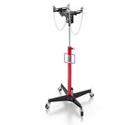 VEVOR Gato Hidráulico para Coche, Capacidad de Elevación 500 kg, con Pedal, Rueda Giratoria de 360°, Altura de Elevación de 127-202 cm, para Taller/Garaje, Rojo y Negro, 640 x 575 x 1360-2115 mm