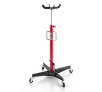 VEVOR Gato Hidráulico para Coche, con Capacidad de Elevación 500 kg, con Pedal, Rueda Giratoria 360°, Altura de Elevación 112-187 cm, para Taller/Garaje, Rojo y Negro, 640 x 575 x 1140-1890 mm