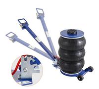 VEVOR Gato Neumático Carga de 5T Elevación de 140-450 mm Gato de Aire para Coche 0,8-1,0 MPa con 3 Cojines de Aire Mango Ajustable Elevador Rápido para Reparación Mantenimiento Coche SUV Taller Garaje