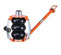 VEVOR Gato Neumático para Coches 3 T con Columna Elevada, Manivela Ajustable y Triple Suspensión Neumática, Altura de Elevación de 145 a 410 mm, para Coches, SUV y Camionetas, 1270 x 590 x 145 mm
