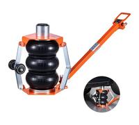 VEVOR Gato Neumático para Coches 3 T con Columna Elevada, Manivela Ajustable y Triple Suspensión Neumática, Altura de Elevación de 145 a 410 mm, para Coches, SUV y Camionetas, 1270 x 590 x 145 mm