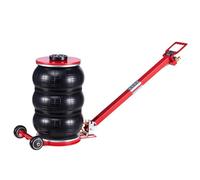 VEVOR Gato Neumático para Coches de 5 T, con 6 Tubos de Acero y Mango Largo Ajustable, Altura de Elevación de 140 a 464 mm, para Coches, SUV y Camionetas, 1210 x 325 x 140-464 mm, Color Rojo