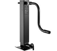 VEVOR Gato para Remolque Cuadrado para Soldar, Capacidad de Carga de 5443 kg, Carrera de 330 mm, con Manivela, Pie Ajustable, Eleva hasta 67,4 cm, para Remolques de Caravanas, Utilitarios y Yates