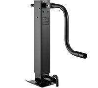 VEVOR Gato para Remolque Cuadrado para Soldar, Capacidad de Carga de 5443 kg, Carrera de 330 mm, con Manivela, Pie Ajustable, Eleva hasta 67,4 cm, para Remolques de Caravanas, Utilitarios y Yates