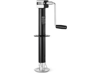 VEVOR Gato para Remolque Tipo A, Capacidad de 2267 kg, Carrera Vertical de 381 mm, con Pie Ajustable de 7 Niveles, Casquillo para Taladro, para Remolques de Caravanas, Utilitarios y de Yates