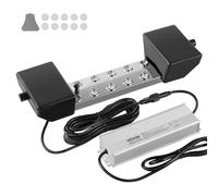 VEVOR Generador de Niebla Ultrasónico de 10 Cabezales, 7000 ml/h, Generador de Niebla con Fuente de Alimentación Impermeable IP67 de 280 W, Boya, Discos de Repuesto para Estanque, Jardín, Rocalla
