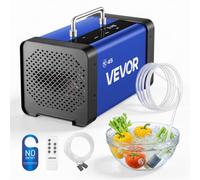 VEVOR Generador de Ozono 45000 mg/h con 12 Tubos de Cuarzo, Control Remoto, Doble Modo, Máquina de Ozono con Doble Manguera, Difusores de Corindón, Cobertura hasta 350 m², para Cocina Oficina Hogar