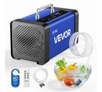 VEVOR Generador de Ozono 60000 mg/h con 12 Tubos de Cuarzo, Control Remoto, Doble Modo, Máquina de Ozono con Doble Manguera, Difusores de Corindón, Cobertura hasta 450 m², para Cocina Hogar Oficina