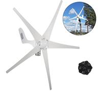 VEVOR Generador de Turbina de Viento, 500 W 12 V Turbina de Viento Ajustable con 5 Palas Velocidad Nominal del Viento de 13 m/s Aerogenerador con Generador de AC PMG Trifásico para Carreteras y Barcos